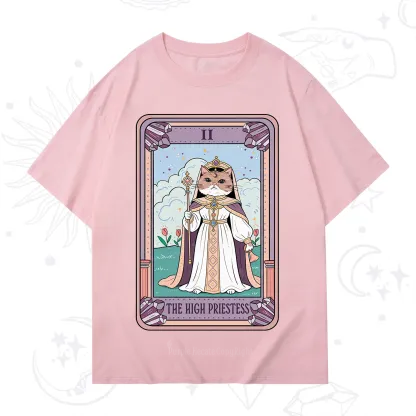 Purplehecate The High Priestess Cat Tarot T-Shirt
