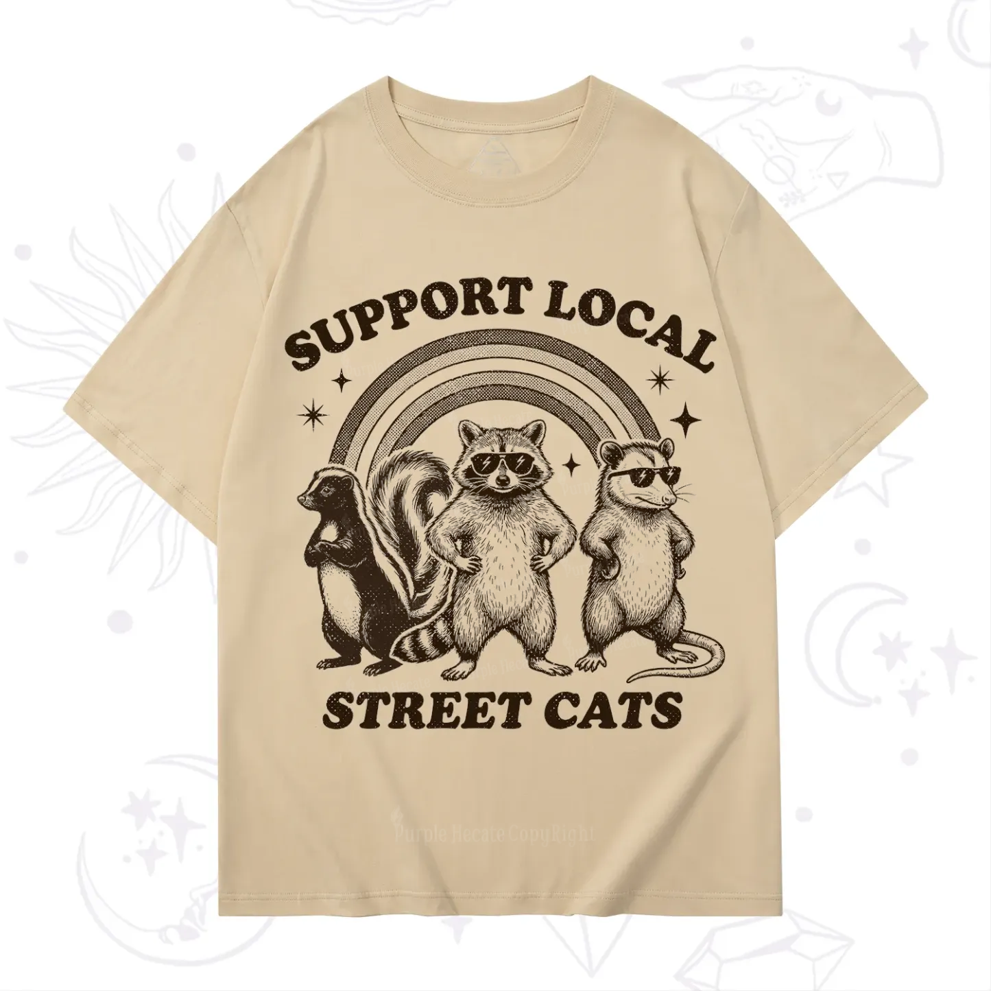 Purplehecate Support your local street cats T-Shirt