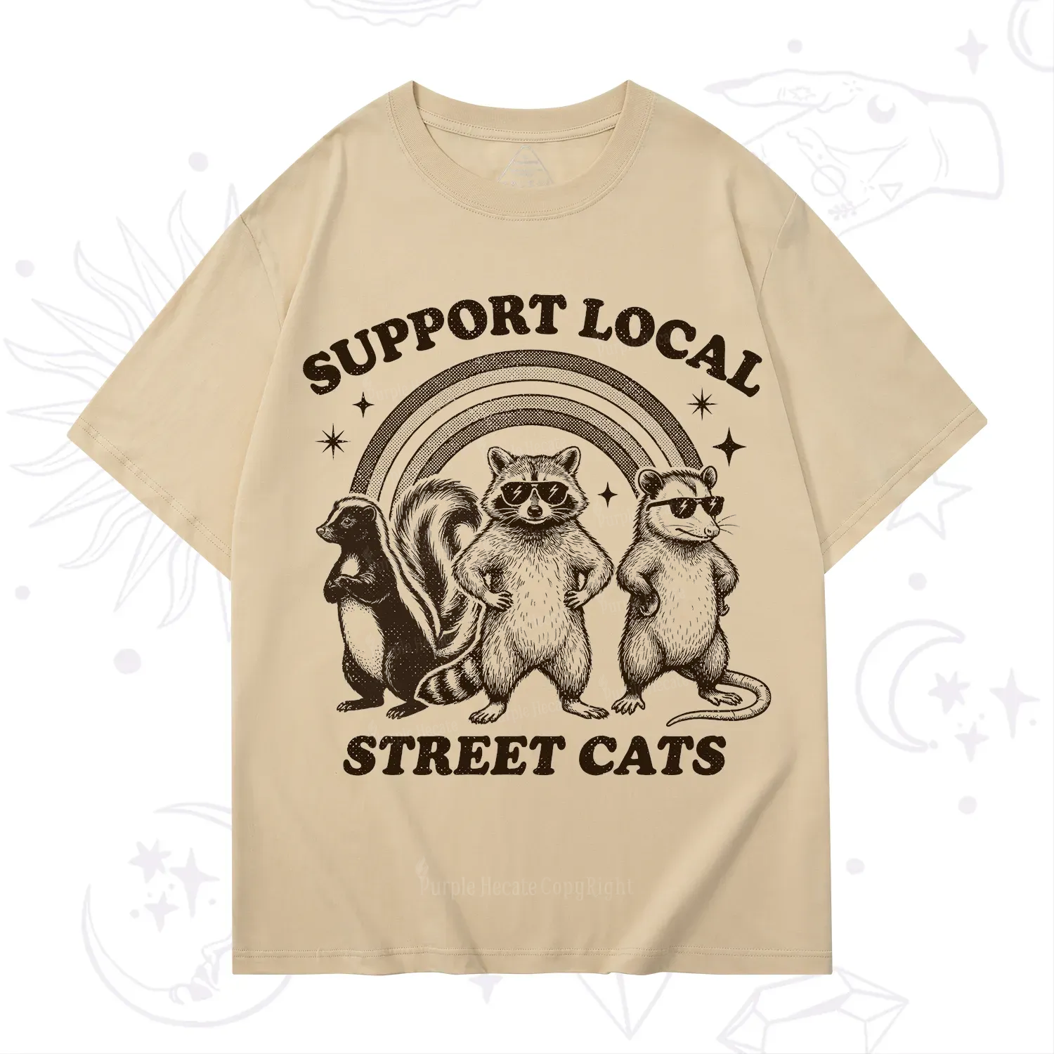 Purplehecate Support your local street cats T-Shirt
