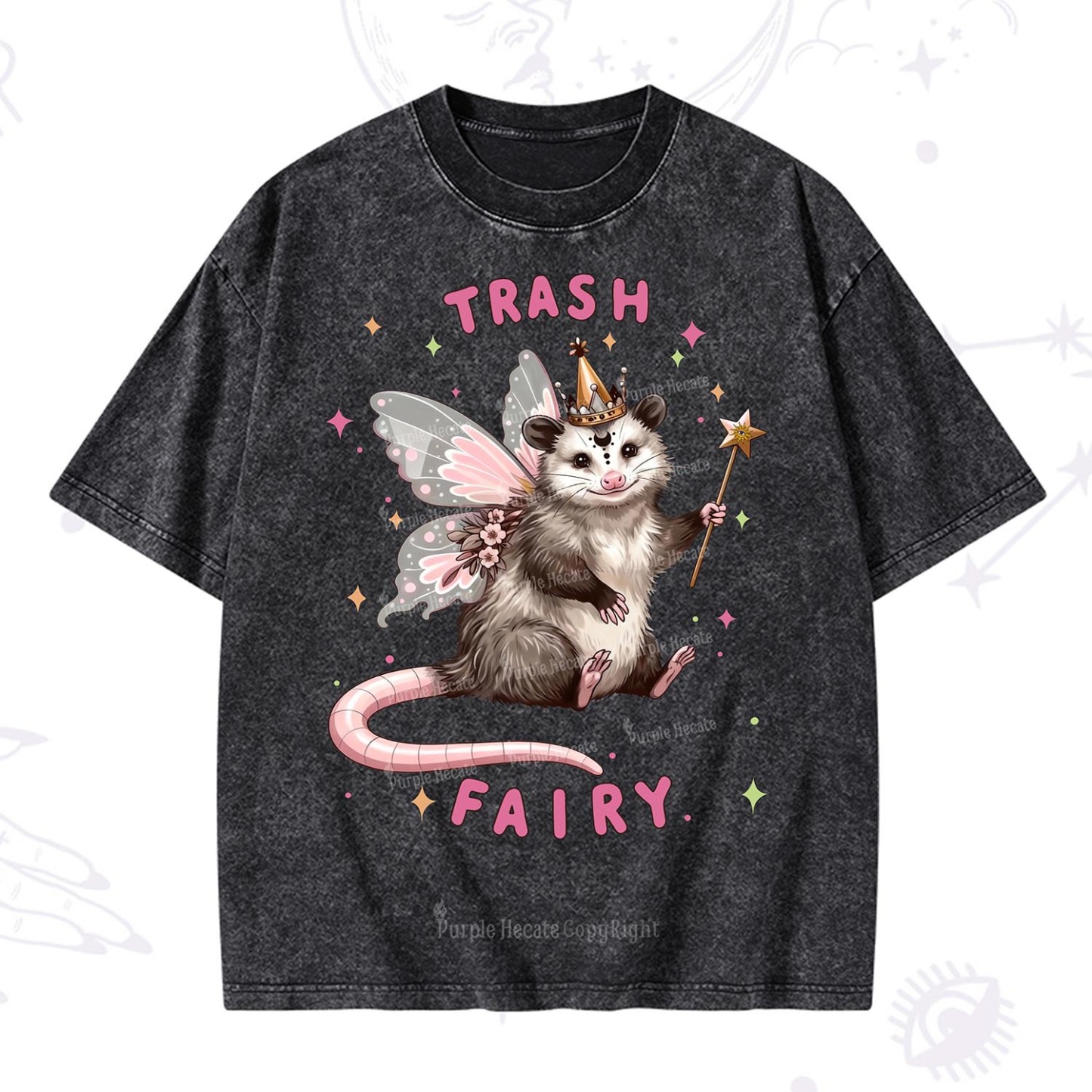 Purplehecate Trash Fairy Washed T-Shirt