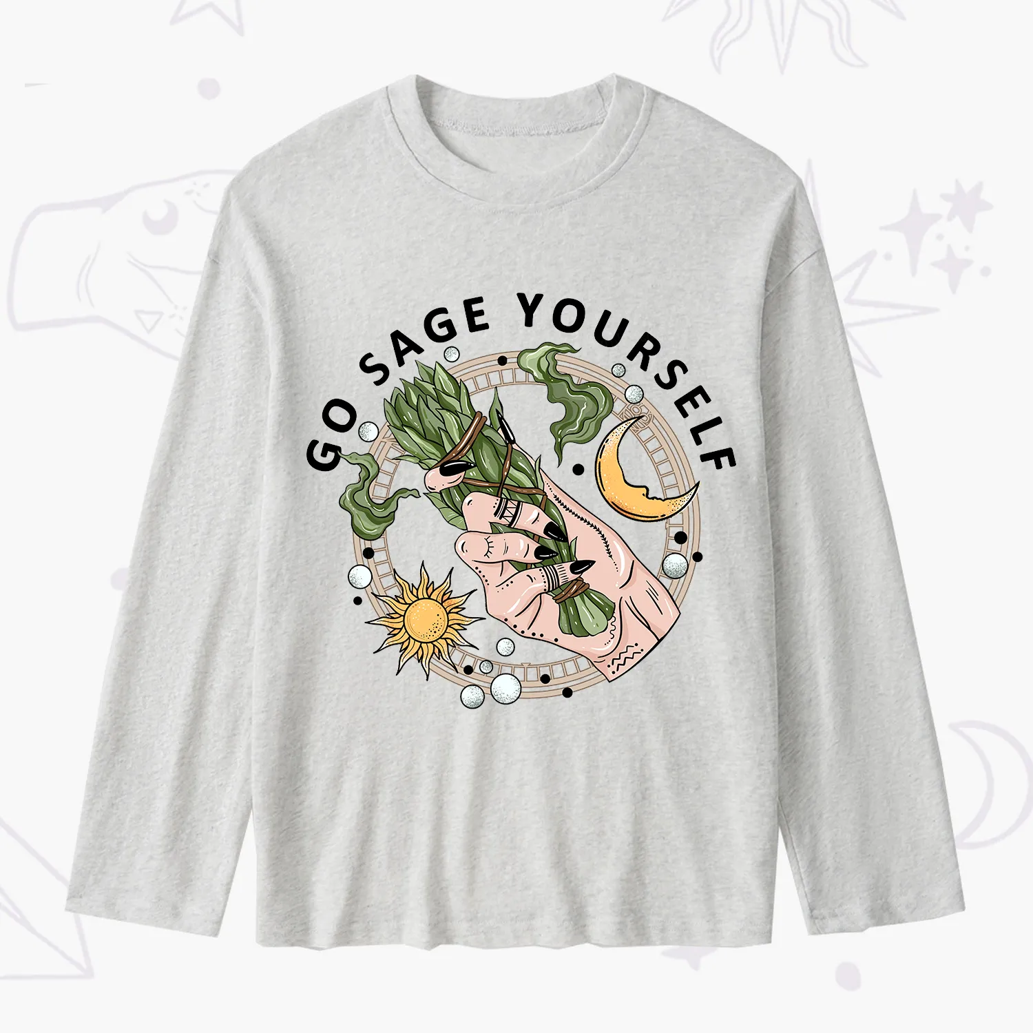 Purplehecate Go Sage Yourself  Slub Long Sleeve T-Shirt