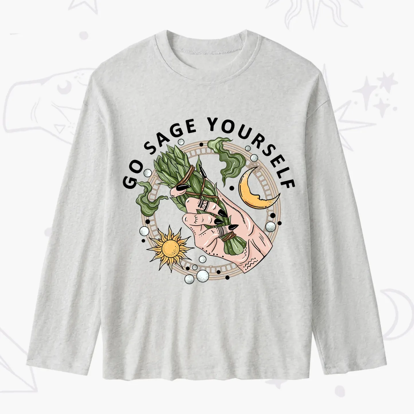 Purplehecate Go Sage Yourself  Slub Long Sleeve T-Shirt