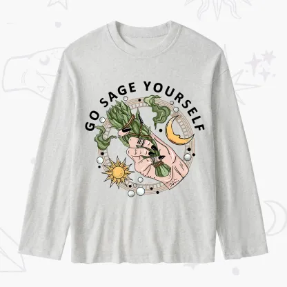 Purplehecate Go Sage Yourself  Slub Long Sleeve T-Shirt