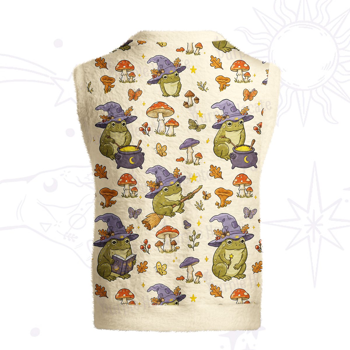 Purplehecate Wizard Frog Ugly Sweater Vest