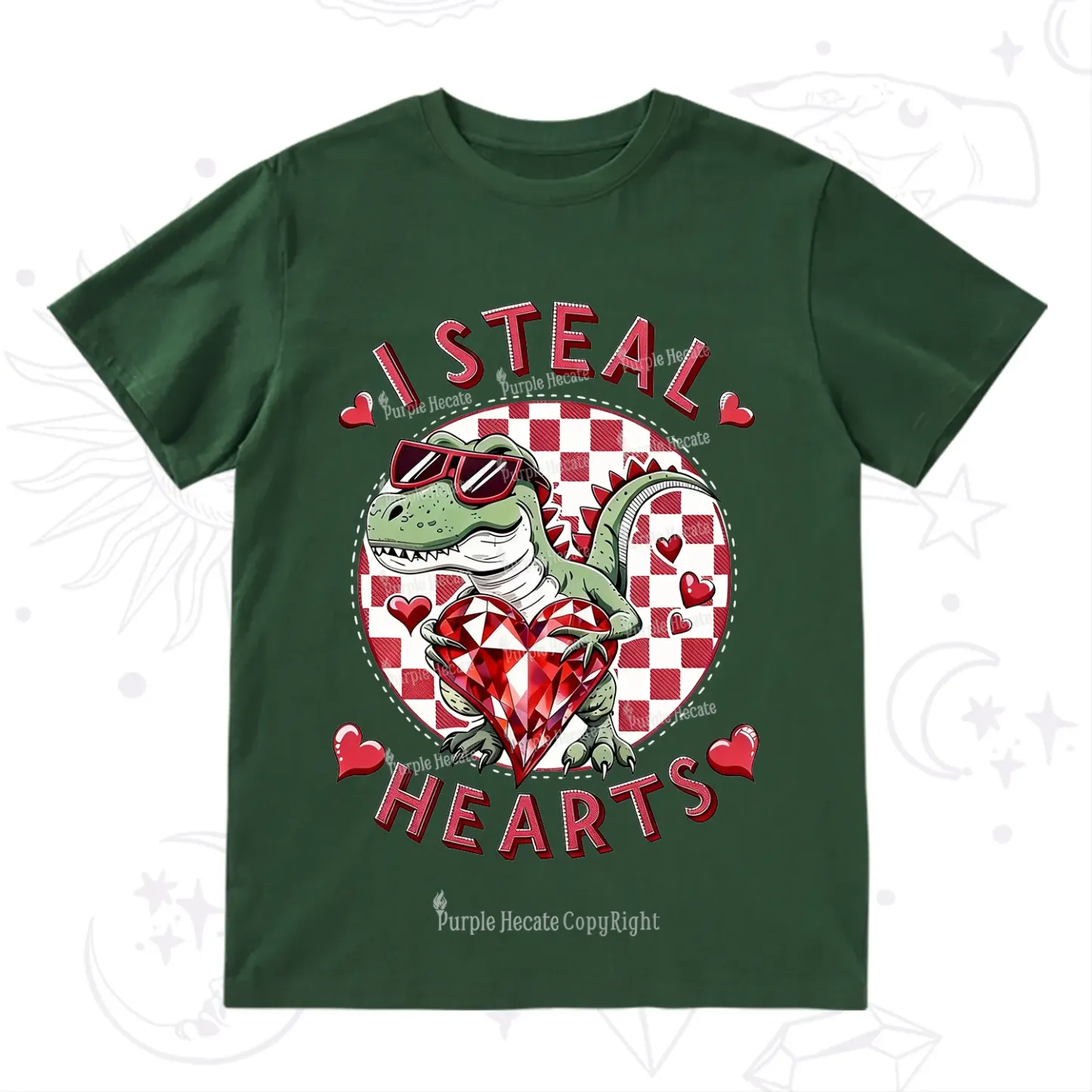 Purplehecate I Steal Hearts Valentine T-Shirt