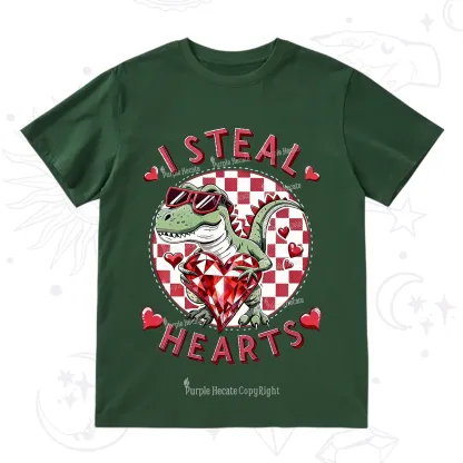 Purplehecate I Steal Hearts Valentine T-Shirt