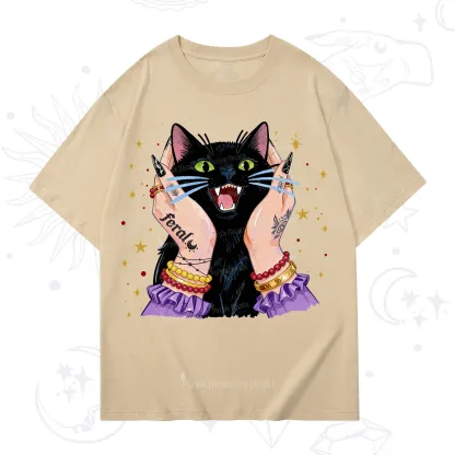 Purplehecate Feral Cat Magic T-Shirt