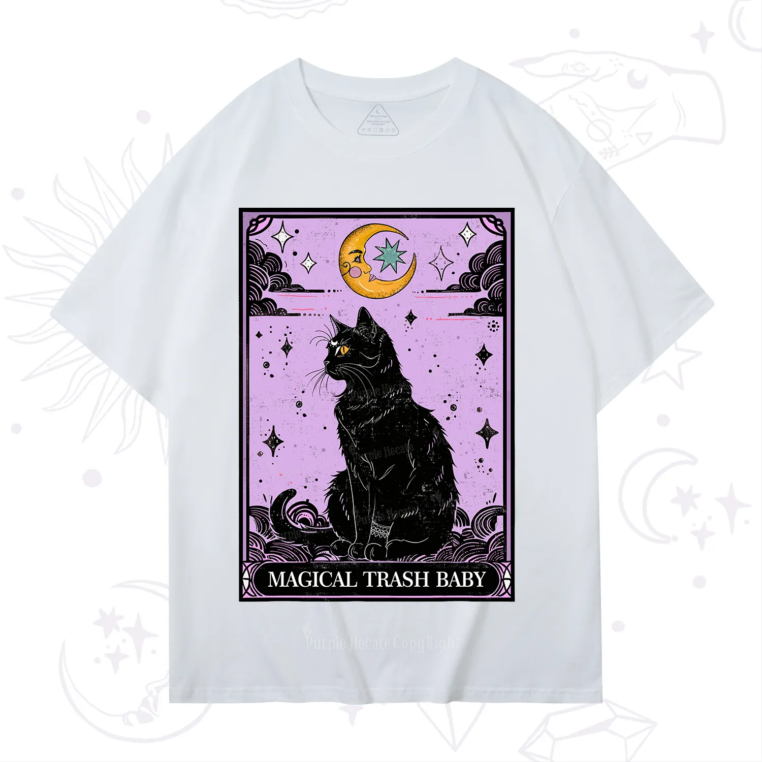 Purplehecate Magical Trash Baby Tarot Cat T-Shirt