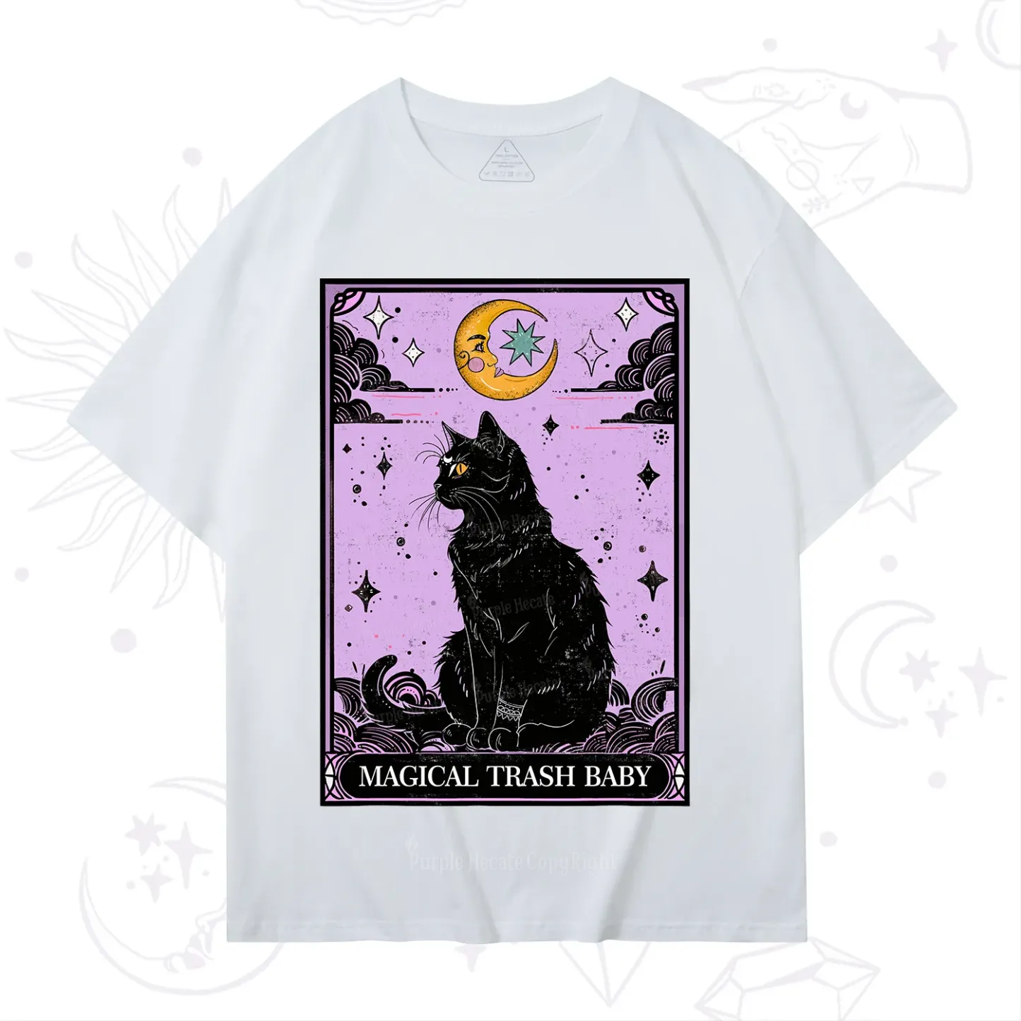 Purplehecate Magical Trash Baby Tarot Cat T-Shirt