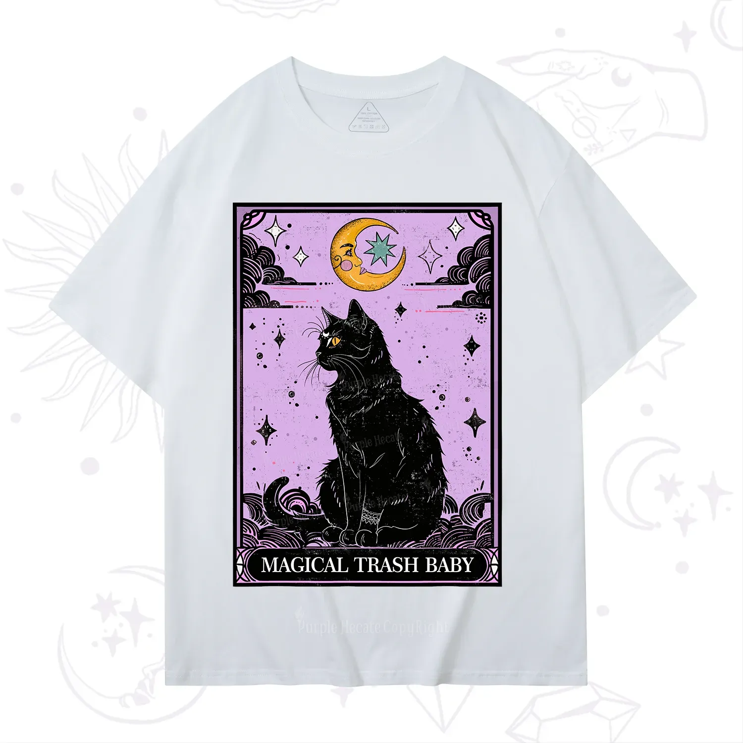 Purplehecate Magical Trash Baby Tarot Cat T-Shirt