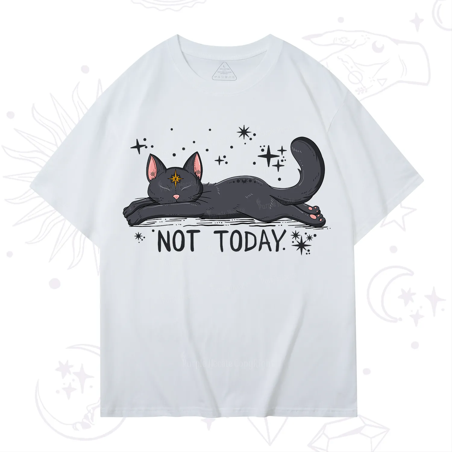 Purplehecate Not Today Cat T-Shirt