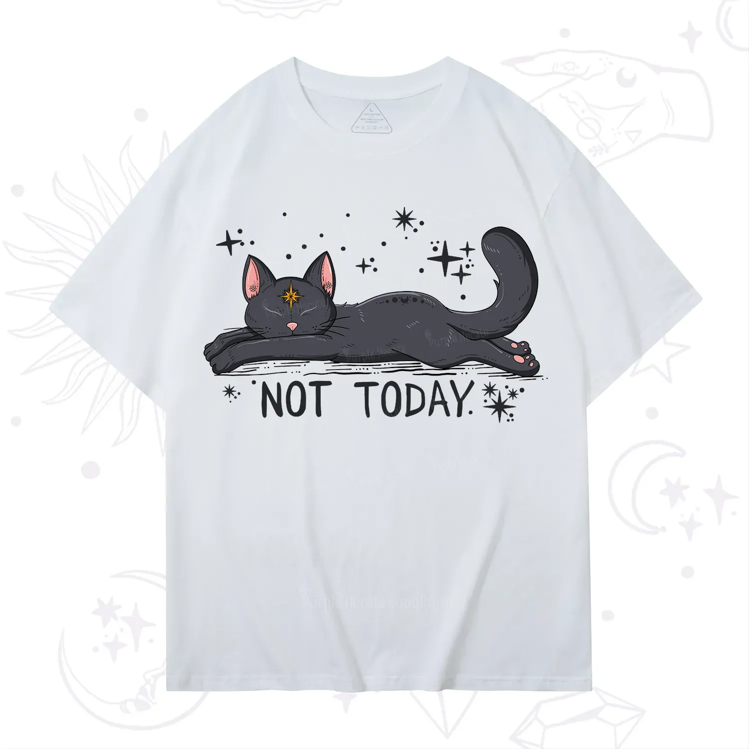 Purplehecate Not Today Cat T-Shirt