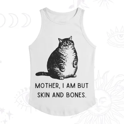 Purplehecate Cat Mother I Am But Skin And Bones Racerback Tank Top