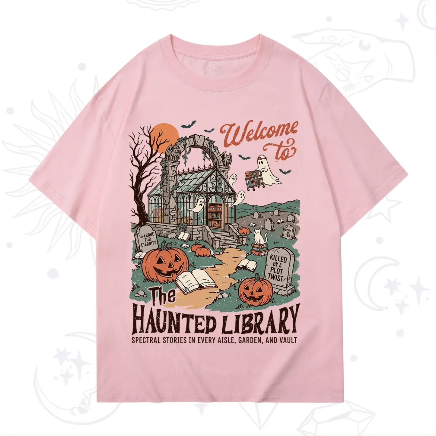 Purplehecate Welcome to the Haunted Library T-Shirt