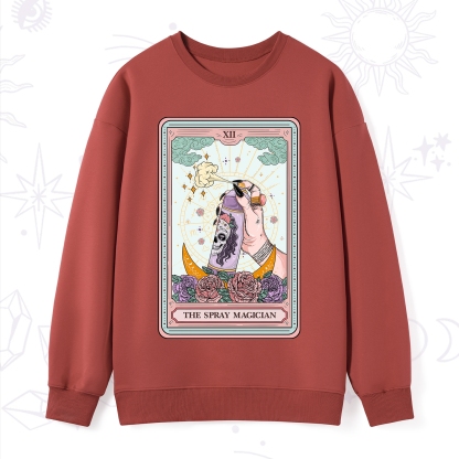 Purplehecate The Spray Magician Tarot Card Sweatshirt