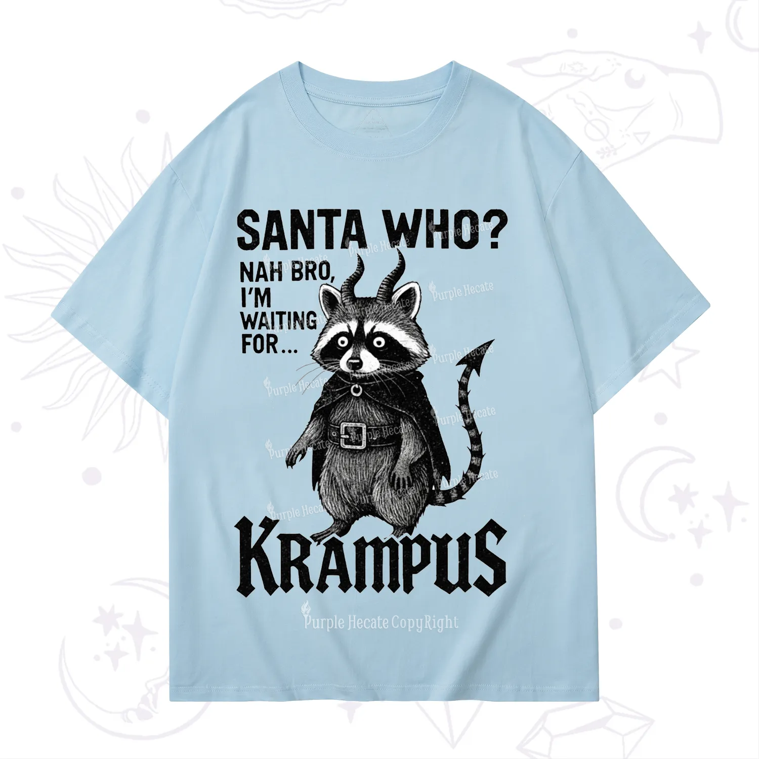 Purplehecate Santa Who? Nah Bro I'm Waiting for Krampus Christmas T-Shirt