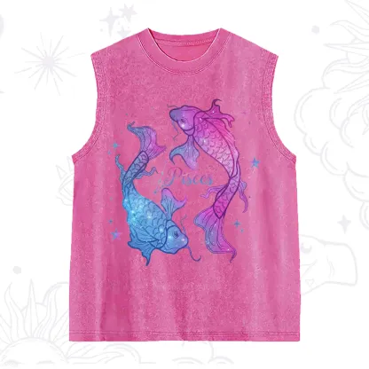 Purplehecate Pisces Zodiac Washed Tank