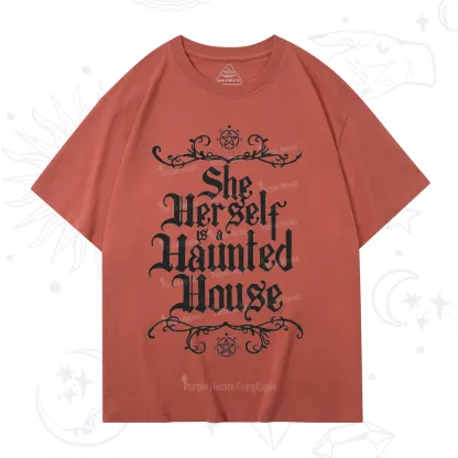 Purplehecate She Herself is a Haunted House T-Shirt