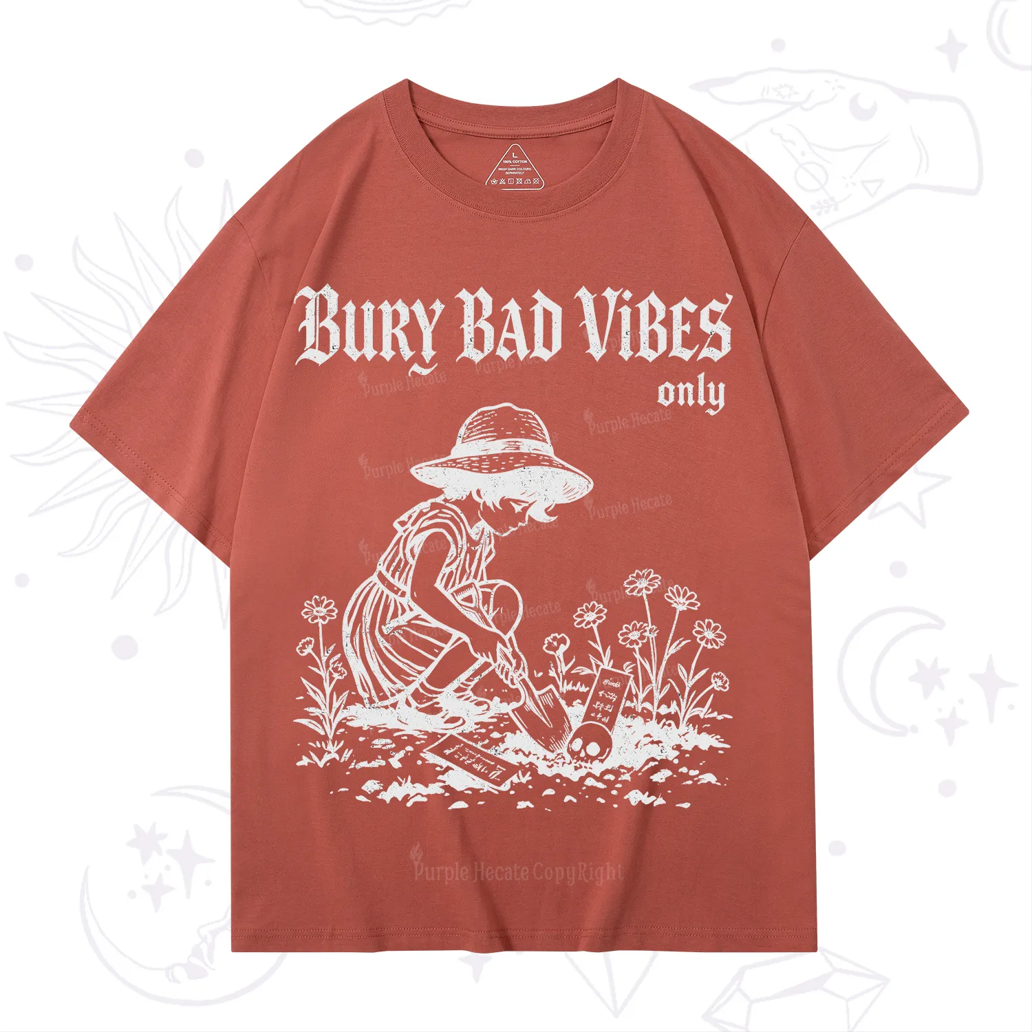 Purplehecate Bury Bad Vibes Only T-Shirt