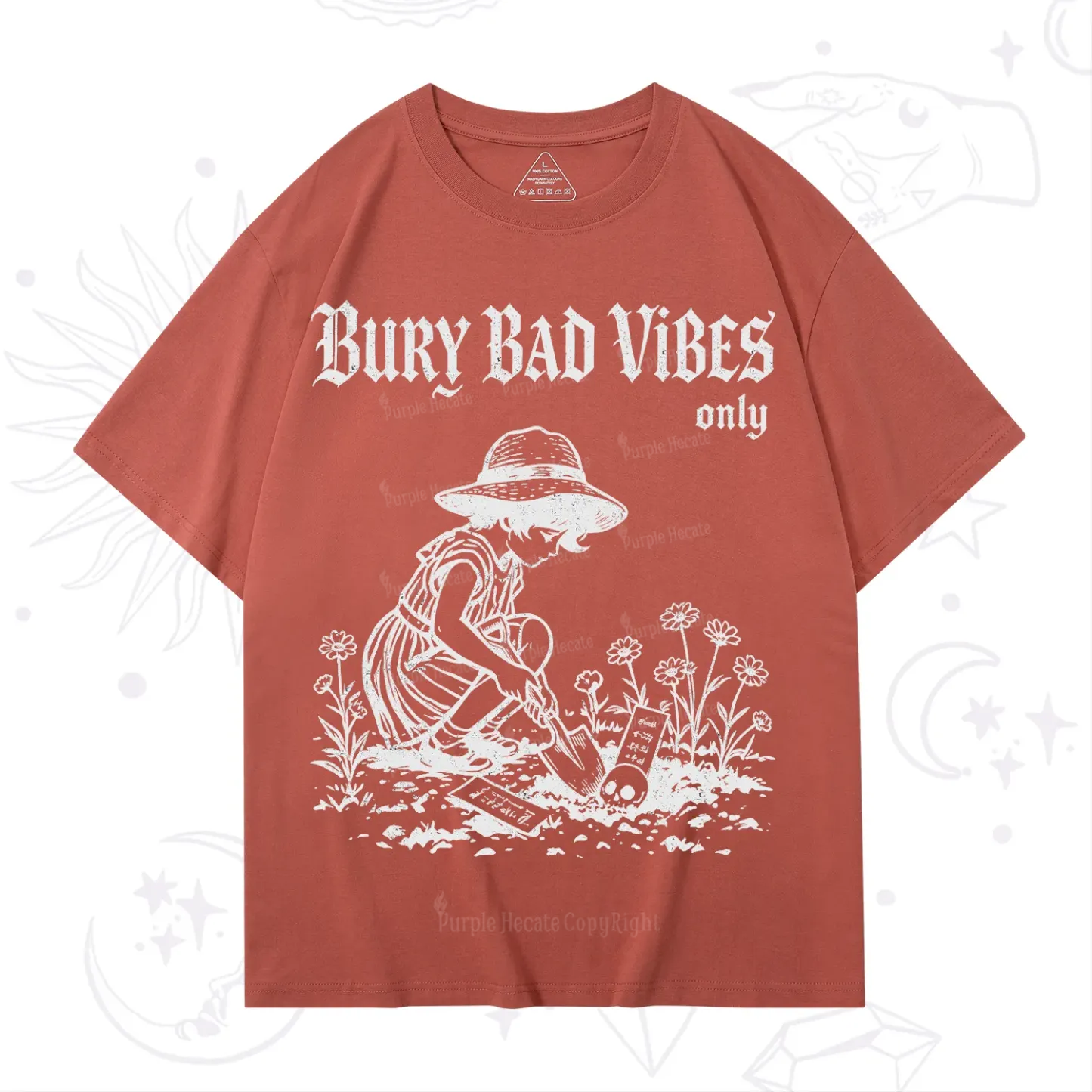 Purplehecate Bury Bad Vibes Only T-Shirt