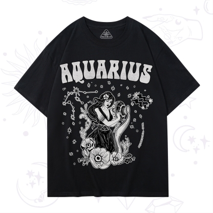 Purplehecate Aquarius Zodiac Glyphs T-Shirt