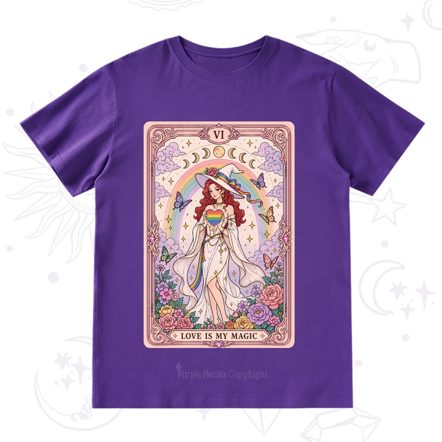 Purplehecate The Love Is My Magic Tarot Pride T-Shirt