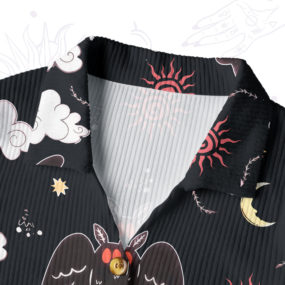 Purplehecate Cryptid Mothman Ribbed Knit Dress