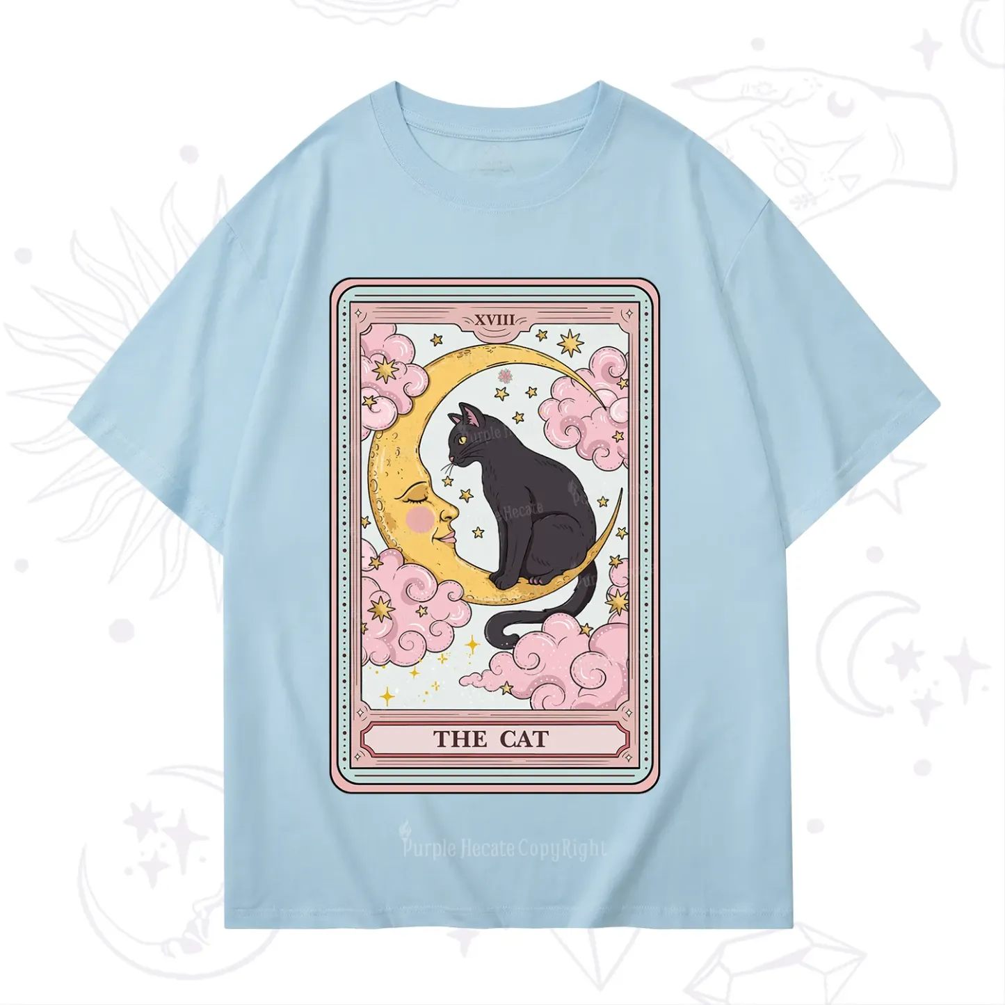 Purplehecate The Cat Tarot Card T-Shirt