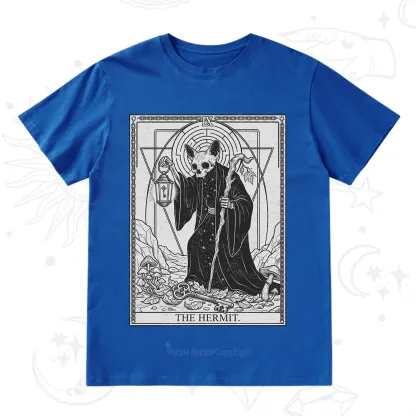 Purplehecate The Hermit Skeleton Cat Tarot T-Shirt