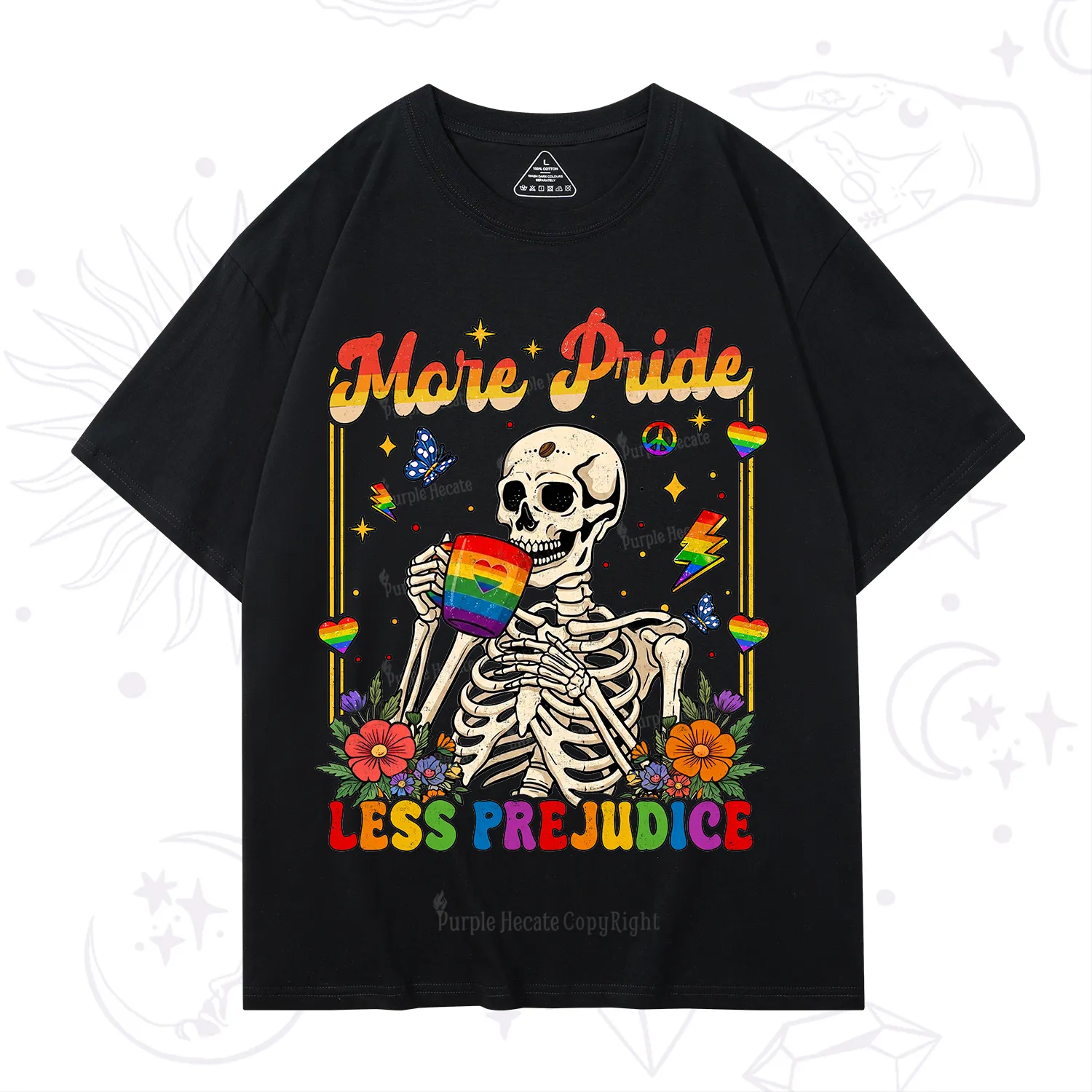 Purplehecate More Pride Less Prejudice Skeleton T-Shirt