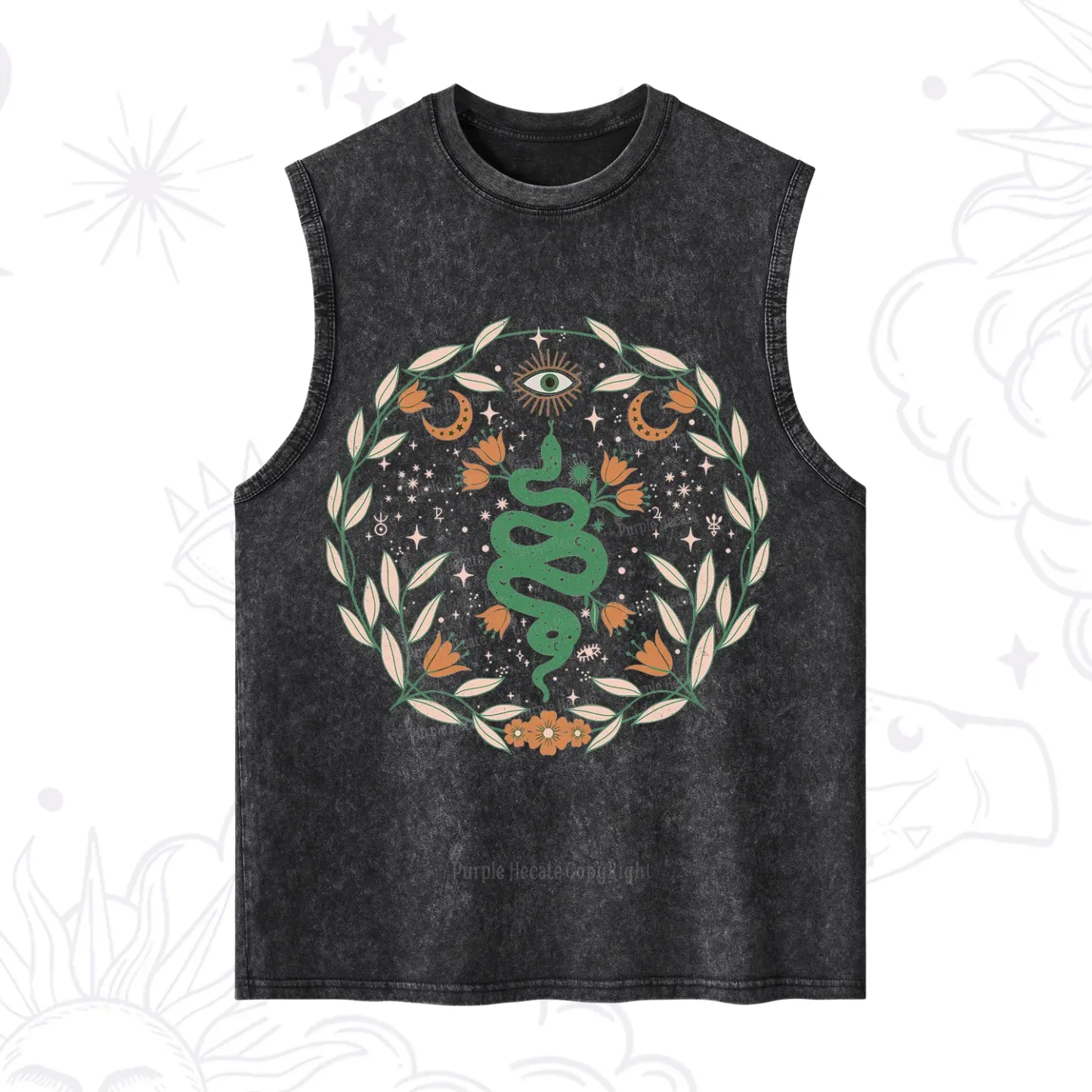 Purplehecate Mystic Serpent Washed Tank