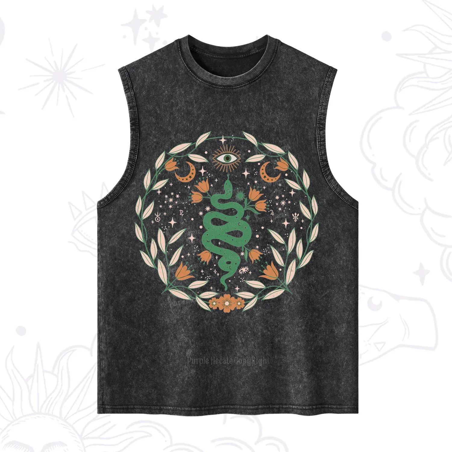 Purplehecate Mystic Serpent Washed Tank