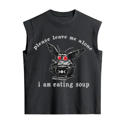 Purplehecate Mothman Eating Soup Vintage Washed Tank