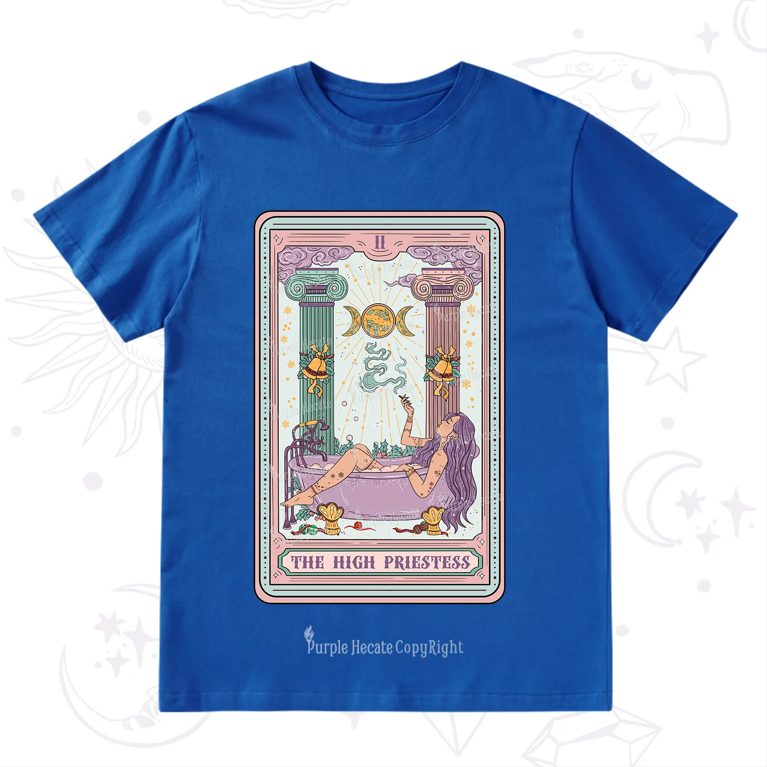 Purplehecate The High Priestess Tarot Christmas T-Shirt