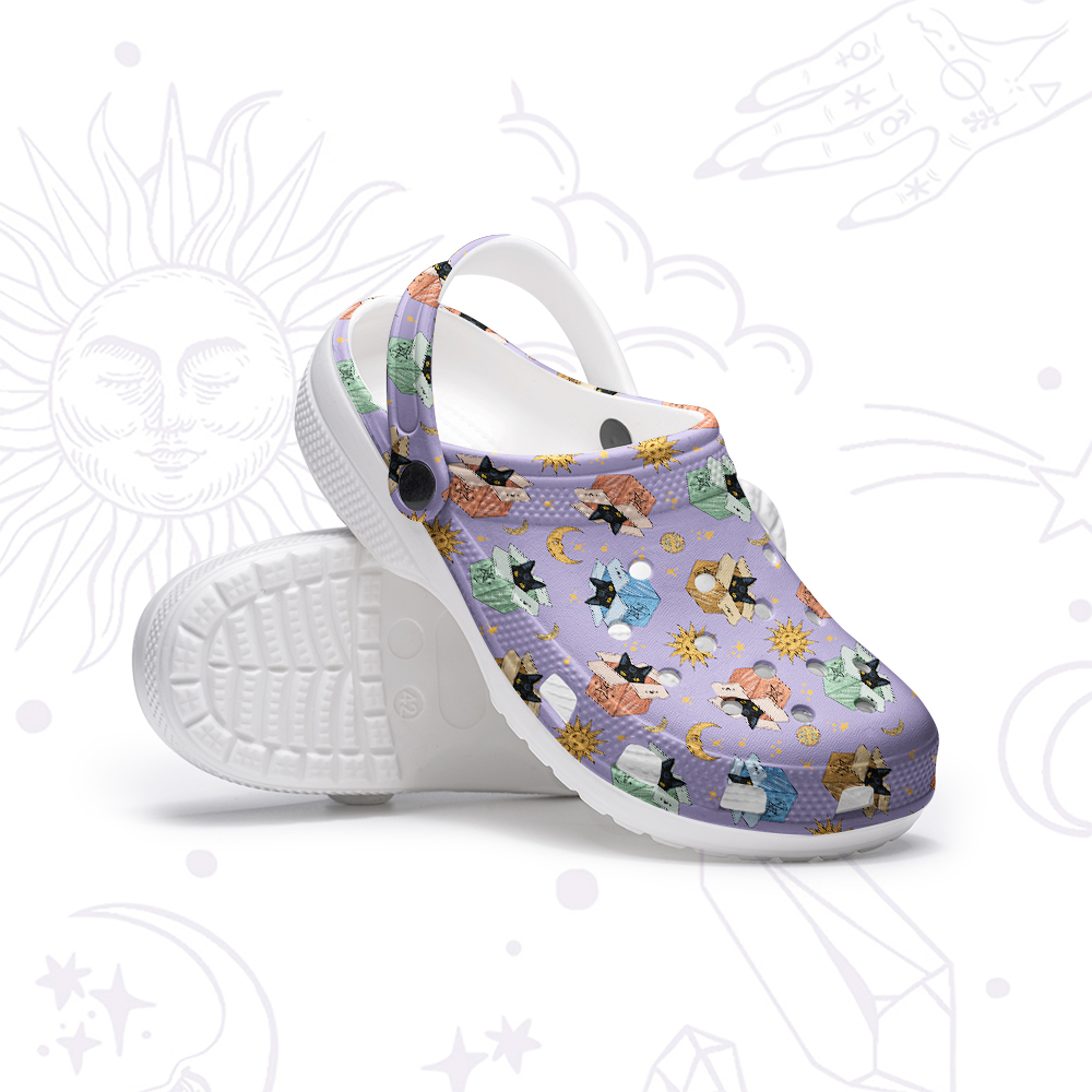 Purplehecate Magical Black Cat Rubber Clogs