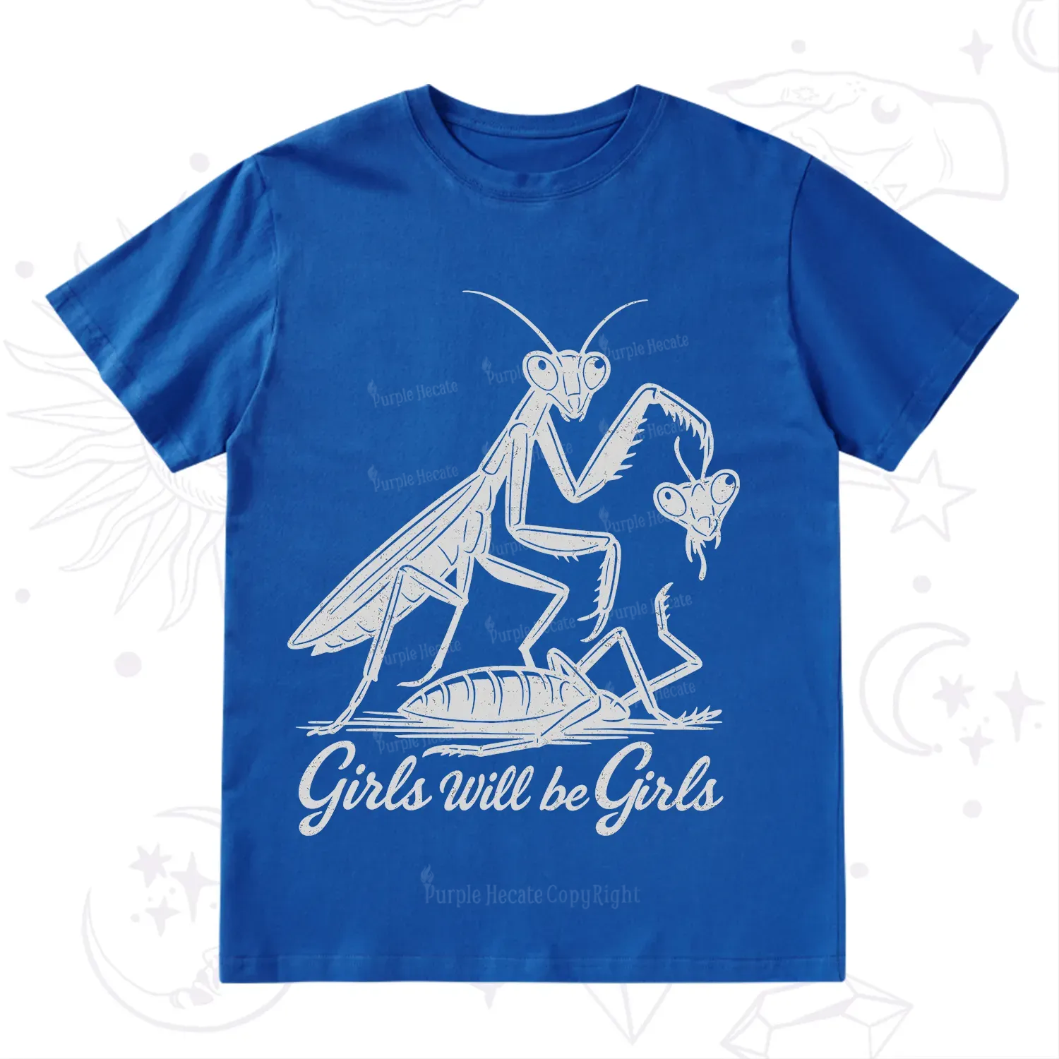 Purplehecate Girls Will Be Girls Praying Mantis T-Shirt