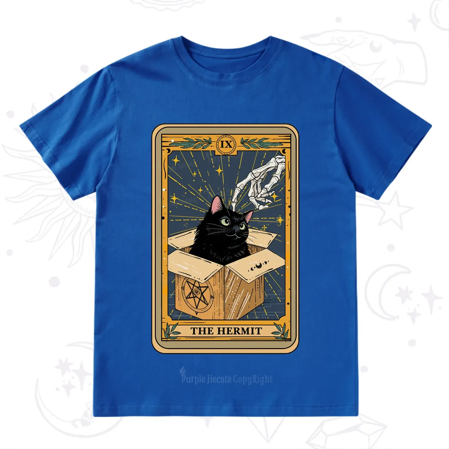 Purplehecate The Hermit Cat Tarot T-Shirt