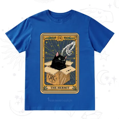 Purplehecate The Hermit Cat Tarot T-Shirt