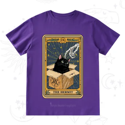 Purplehecate The Hermit Cat Tarot T-Shirt