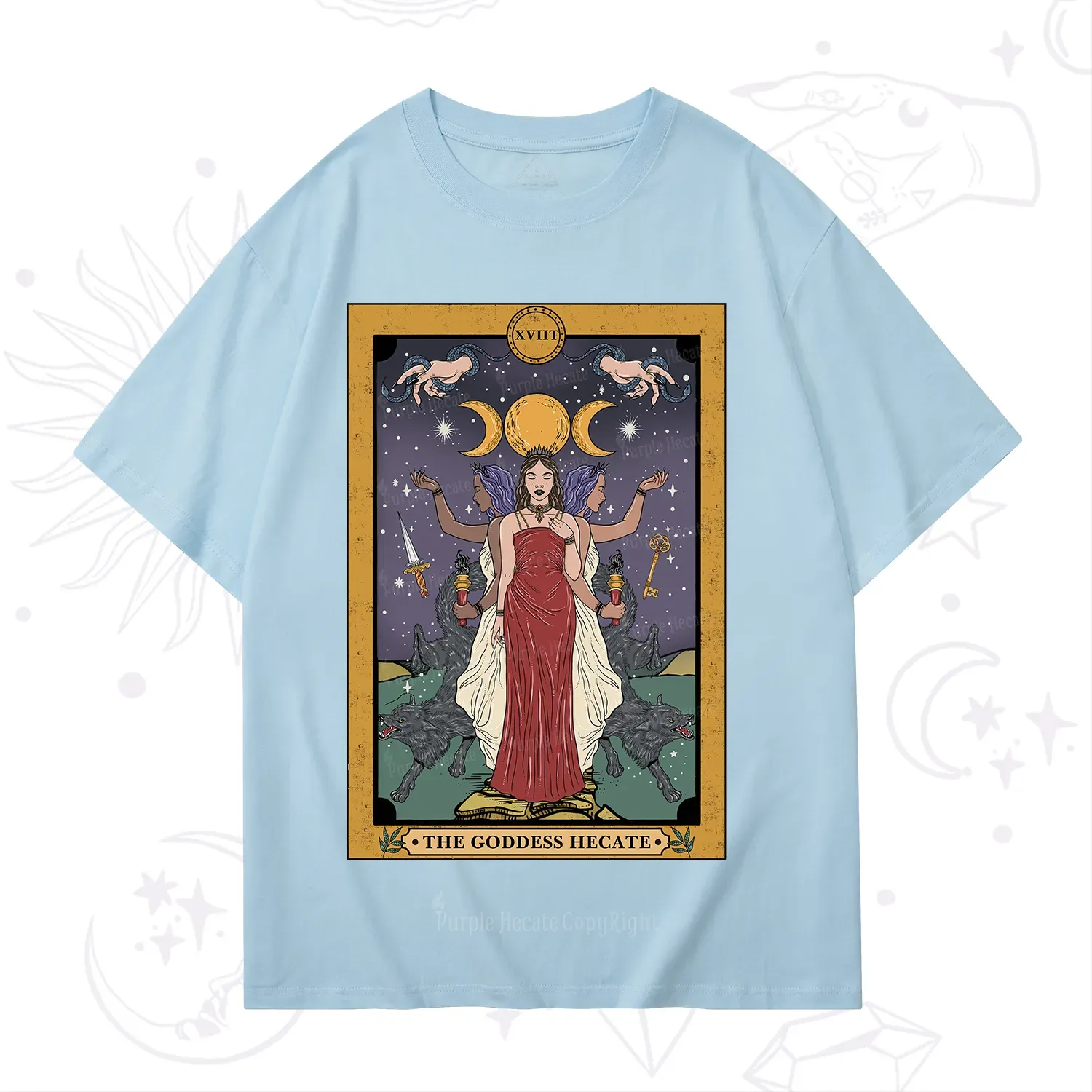 Purplehecate The Goddess Hecate Tarot T-Shirt
