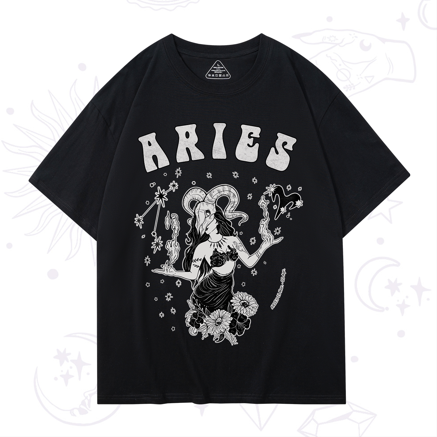 Purplehecate Aries Zodiac Glyphs T-Shirt