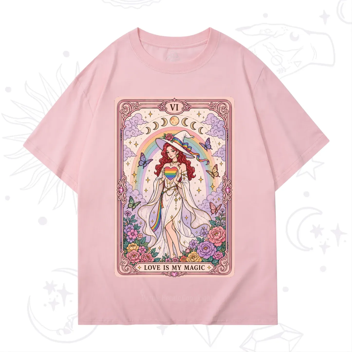 Purplehecate The Love Is My Magic Tarot Pride T-Shirt