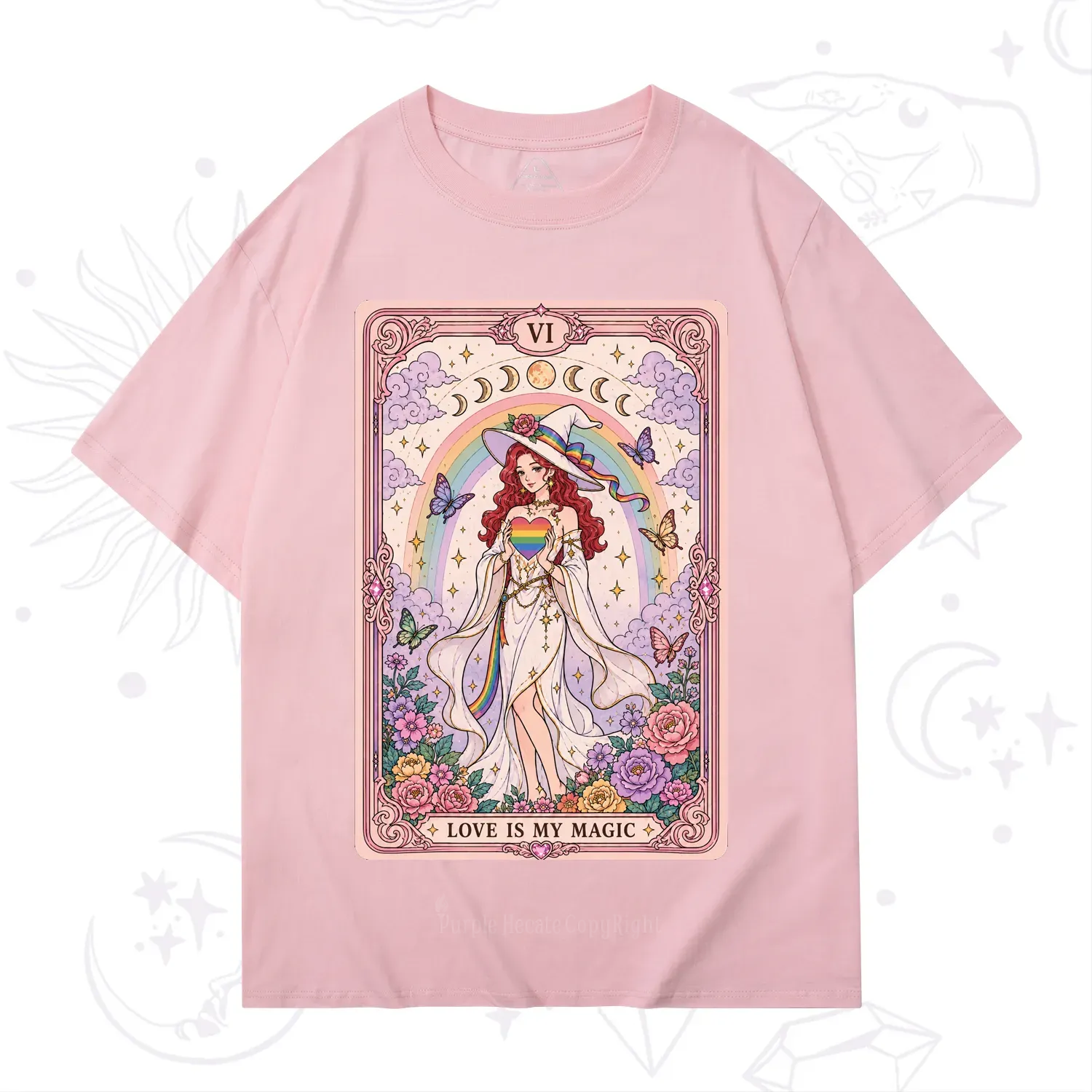 Purplehecate The Love Is My Magic Tarot Pride T-Shirt