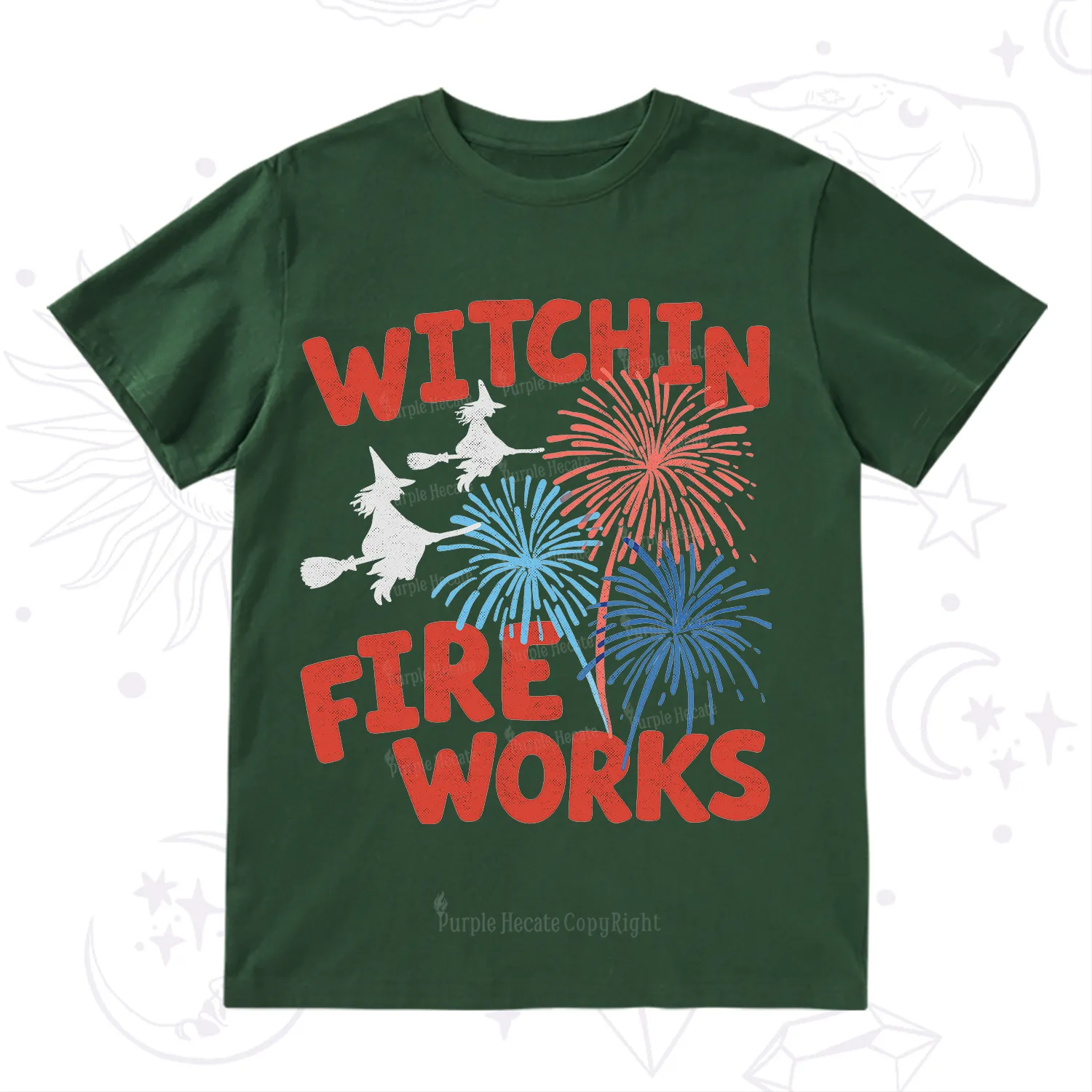 Purplehecate Witchin' Fireworks 4th of July T-Shirt