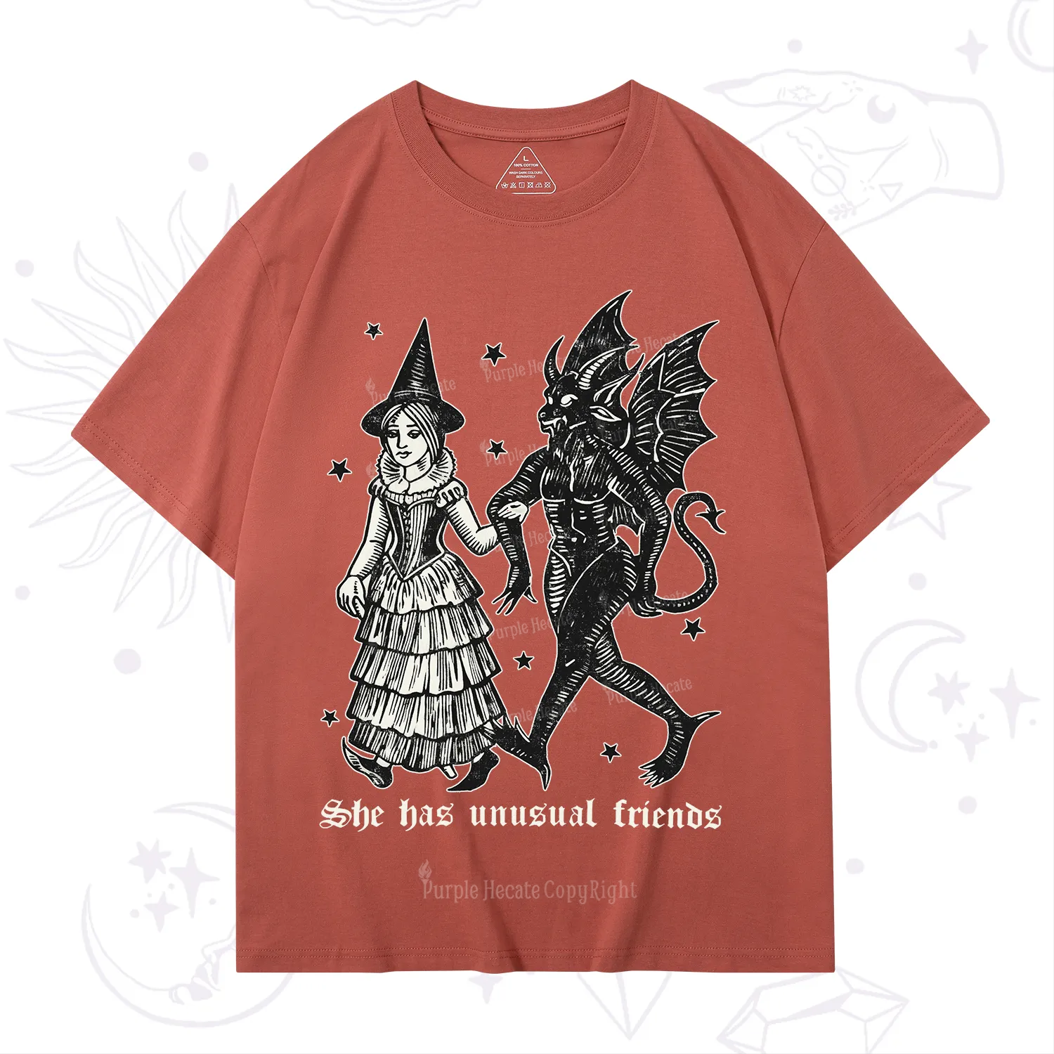 Purplehecate She Has Unusual Friends T-Shirt