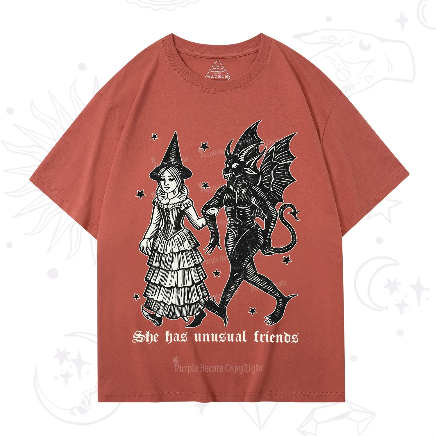 Purplehecate She Has Unusual Friends T-Shirt