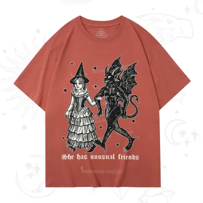 Purplehecate She Has Unusual Friends T-Shirt