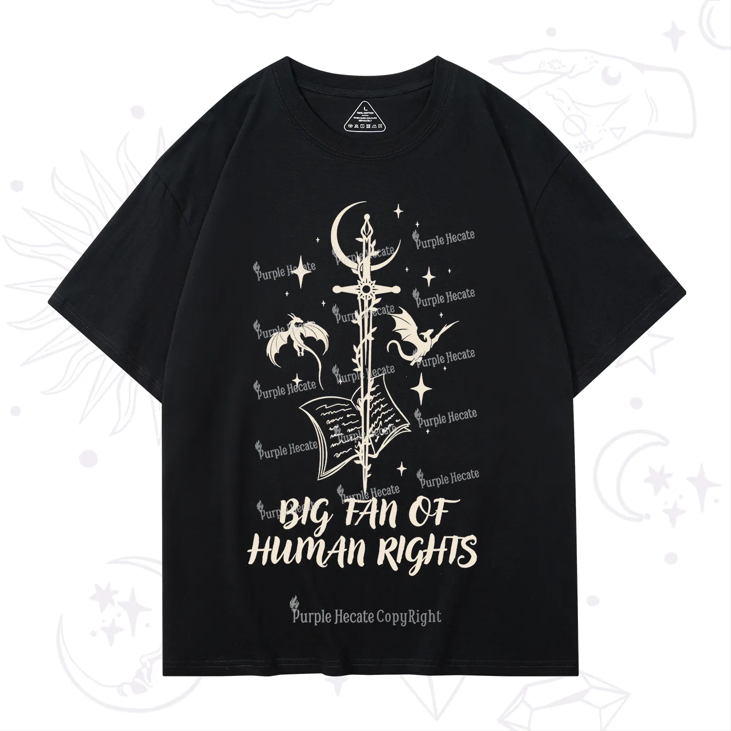 Purplehecate Big Fan Of Human Rights T-Shirt
