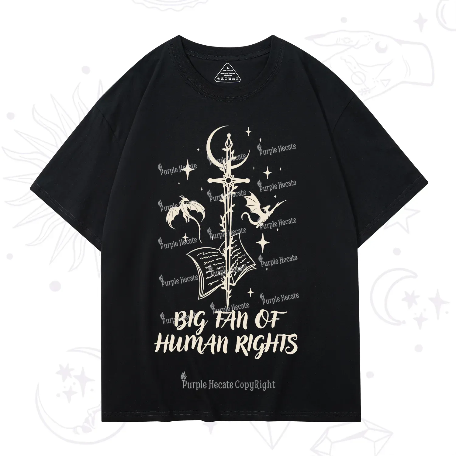 Purplehecate Big Fan Of Human Rights T-Shirt