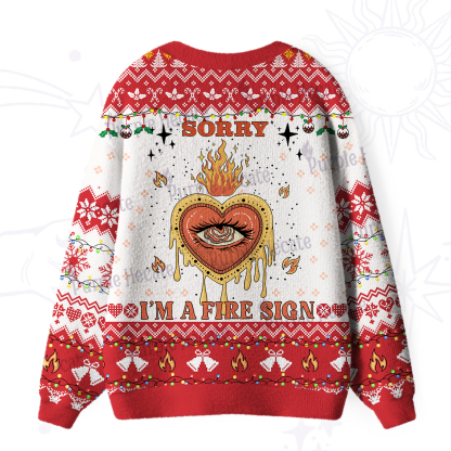 Purplehecate Sorry I'm A Fire Sign Ugly Cardigan Sweaters